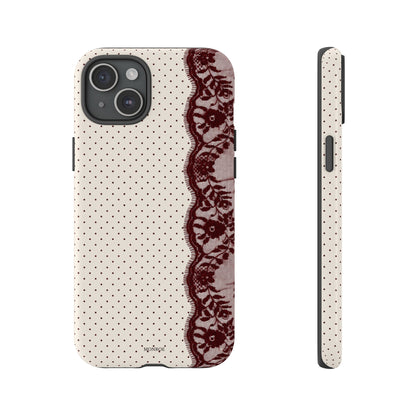Burgundy Lace Edge Tough Case