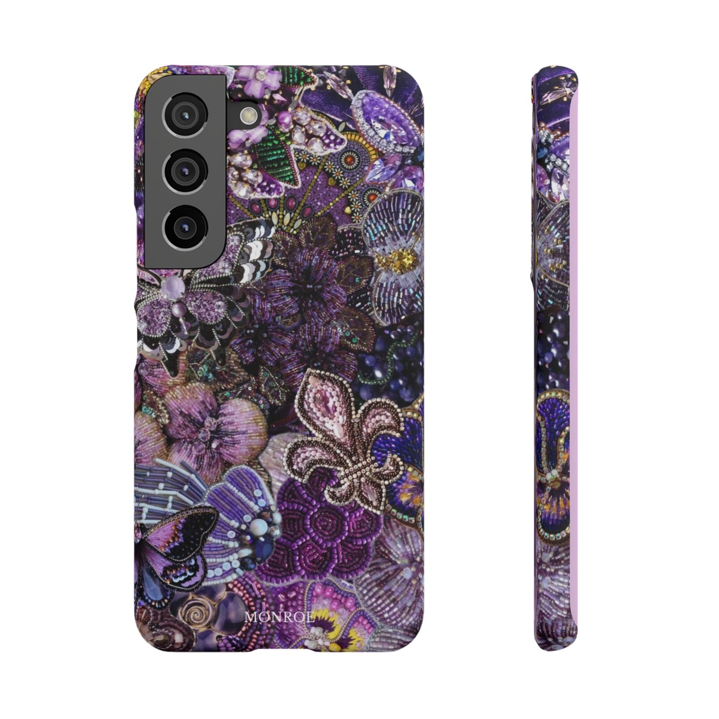 Purple Floral Butterfly Case