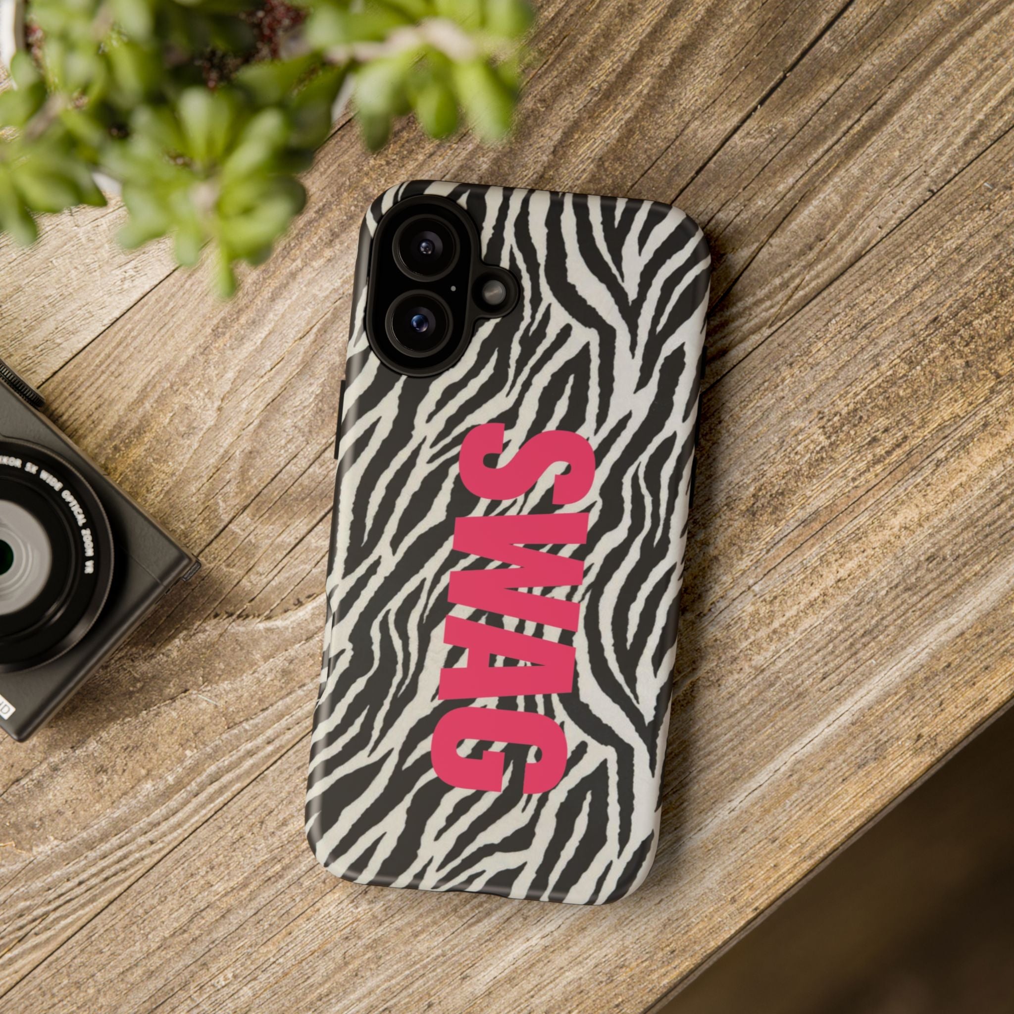 'SWAG' Zebra Print Tough Case