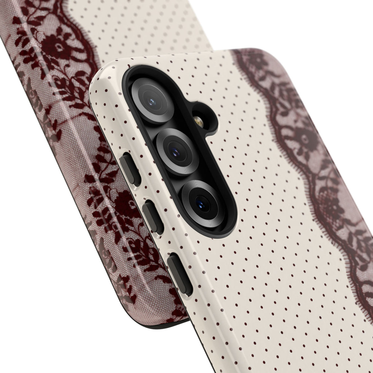 Burgundy Lace Edge Tough Case