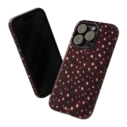 Burgundy Spotted Fur Tough Case