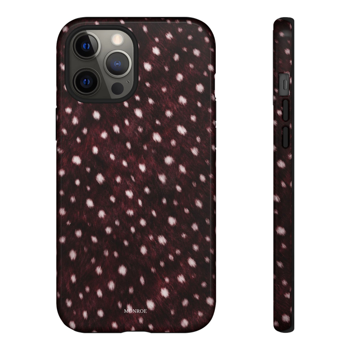 Burgundy Spotted Fur Tough Case