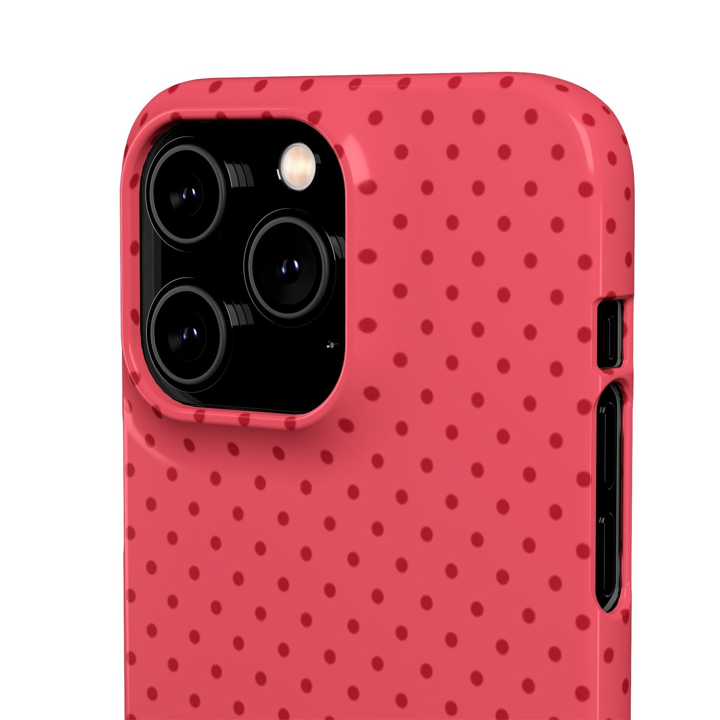Coral Polka Dot Snap Phone Case
