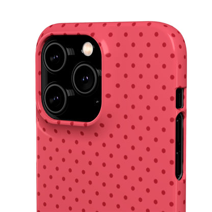Coral Polka Dot Snap Phone Case