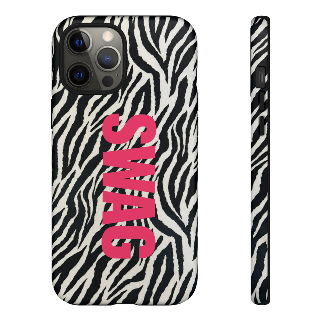 'SWAG' Zebra Print Tough Case