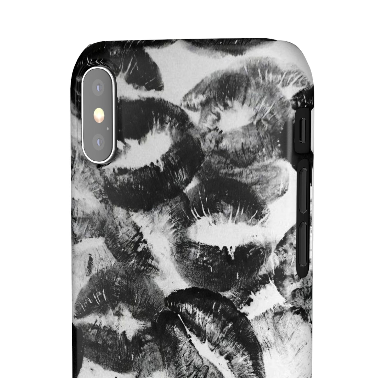 Black & White Kiss Print Case