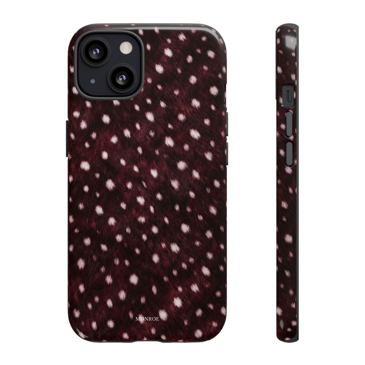 Burgundy Spotted Fur Tough Case