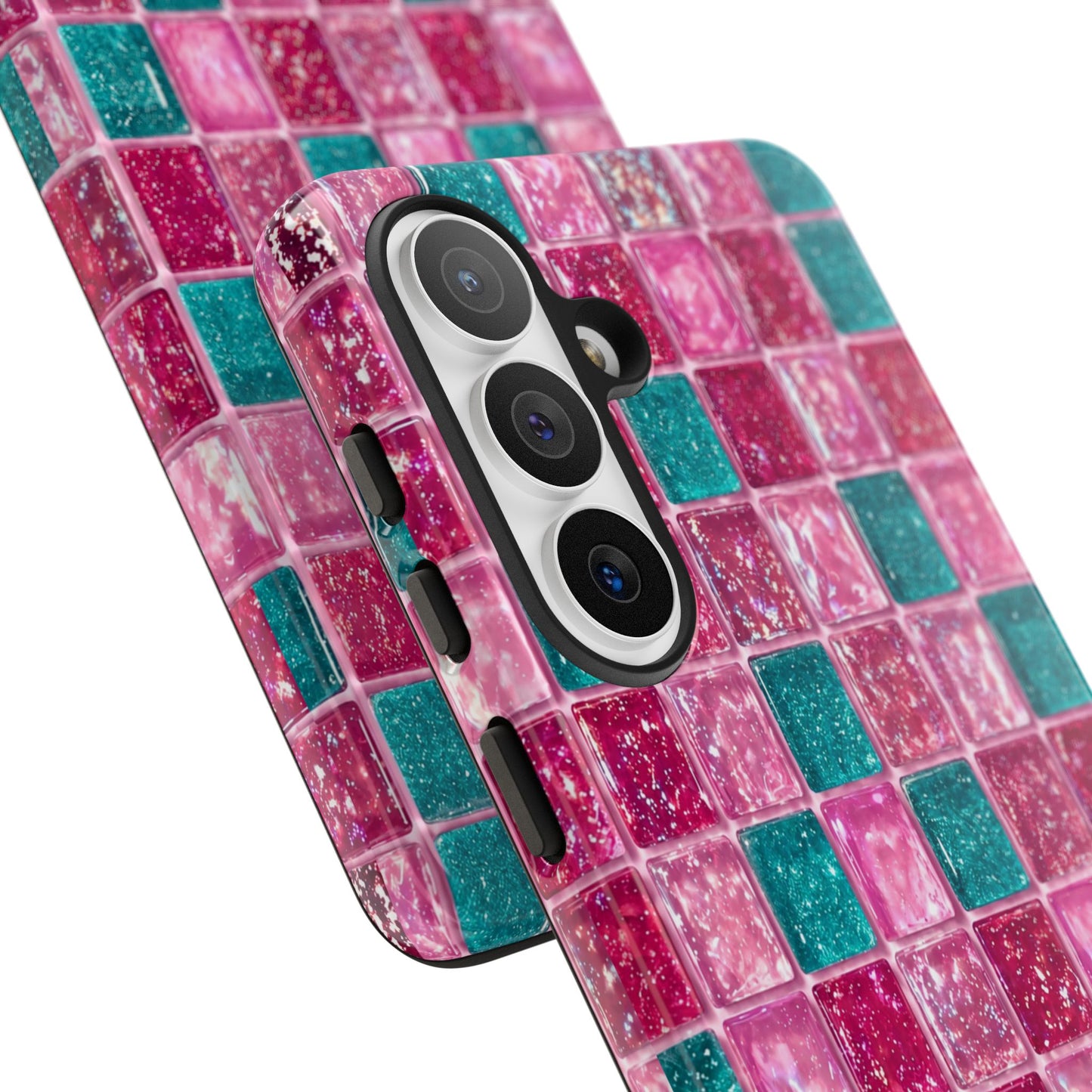 Pink Teal Mosaic Tough Case
