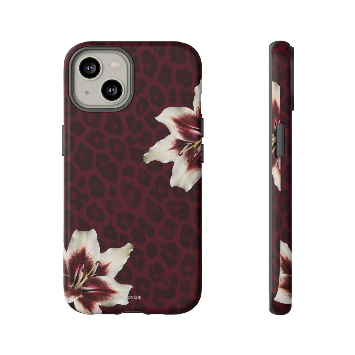 Burgundy Lily Leopard Tough Case