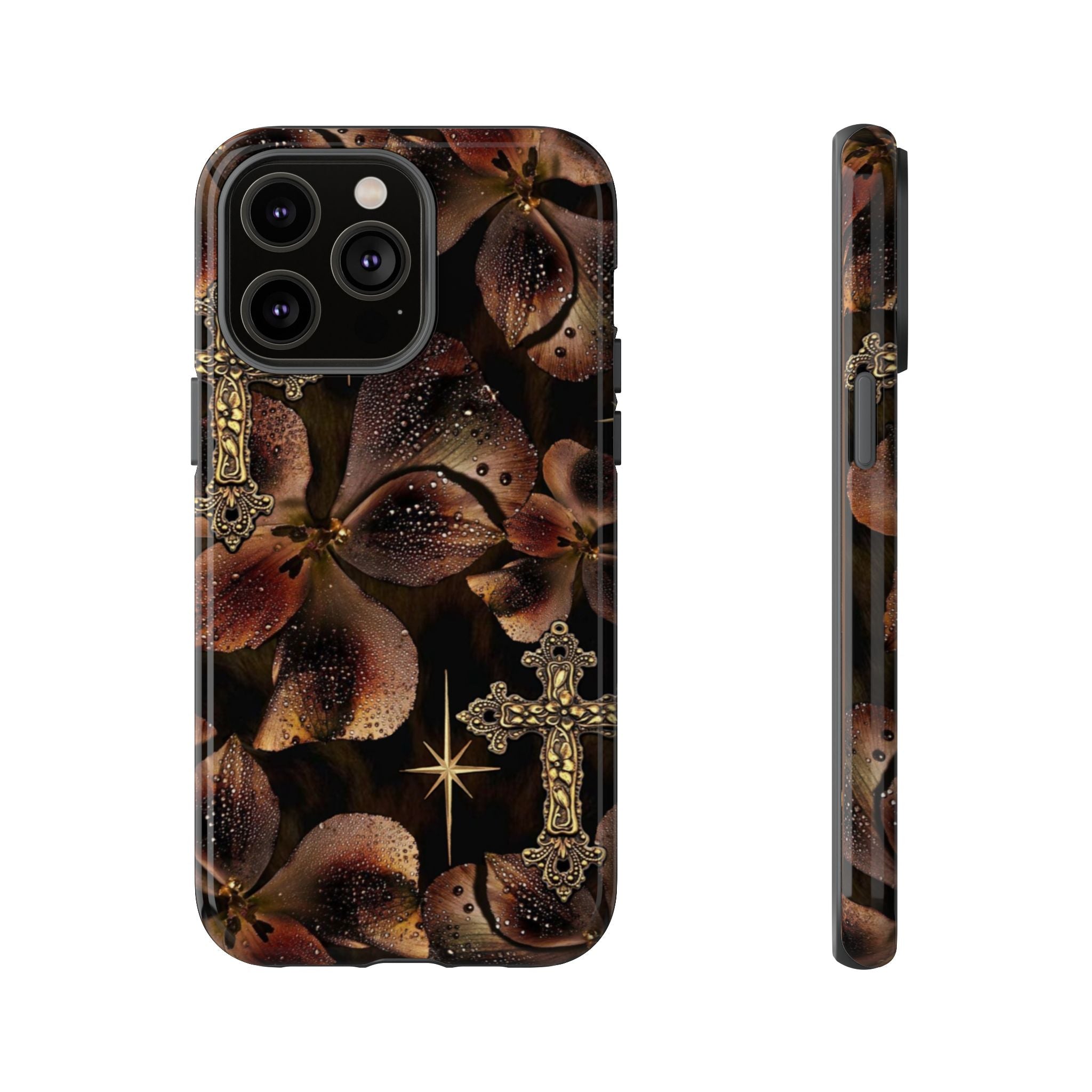 Floral Cross Pattern Tough Case