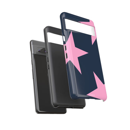 Navy & Pink Star Tough Cover