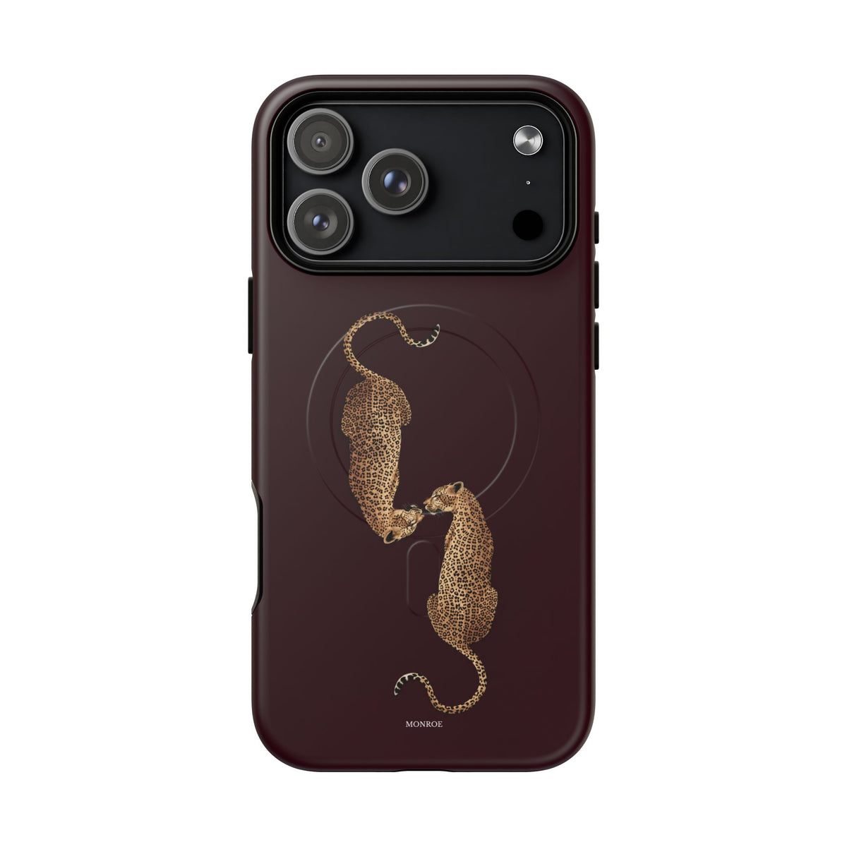 Burgundy Leopard Duo MagSafe Case