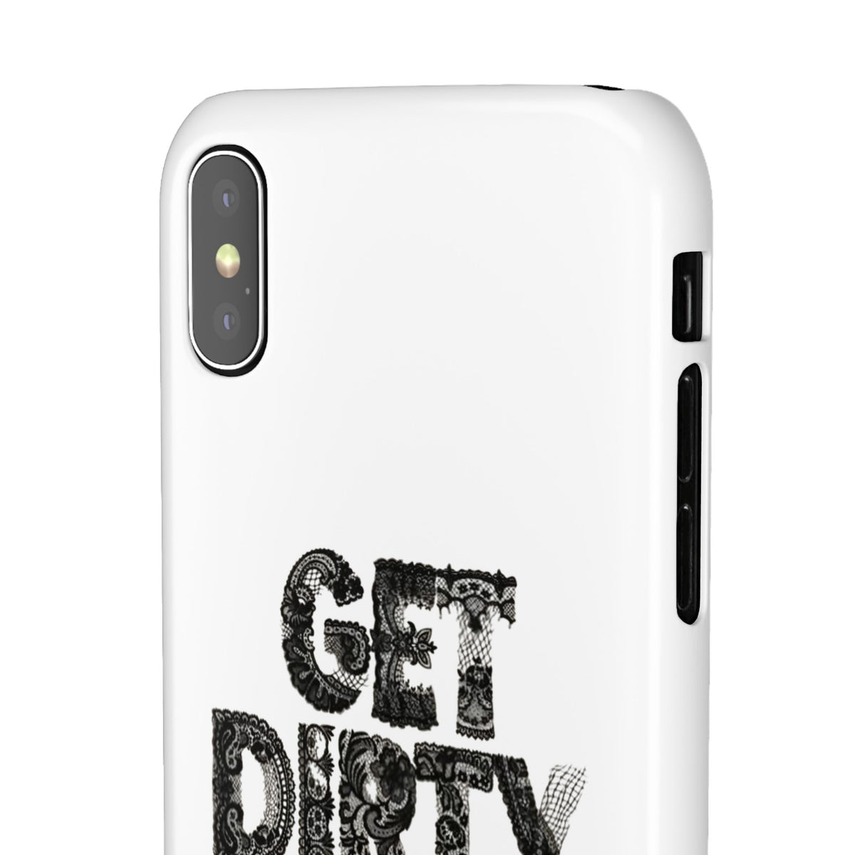 Get Dirty in Paris White Snap Case