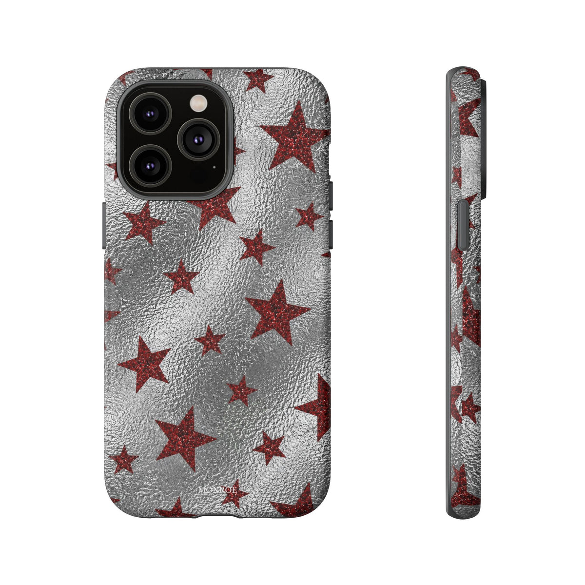 Silver Red Starry Tough Case
