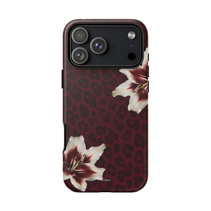 Burgundy Lily Leopard Tough Case