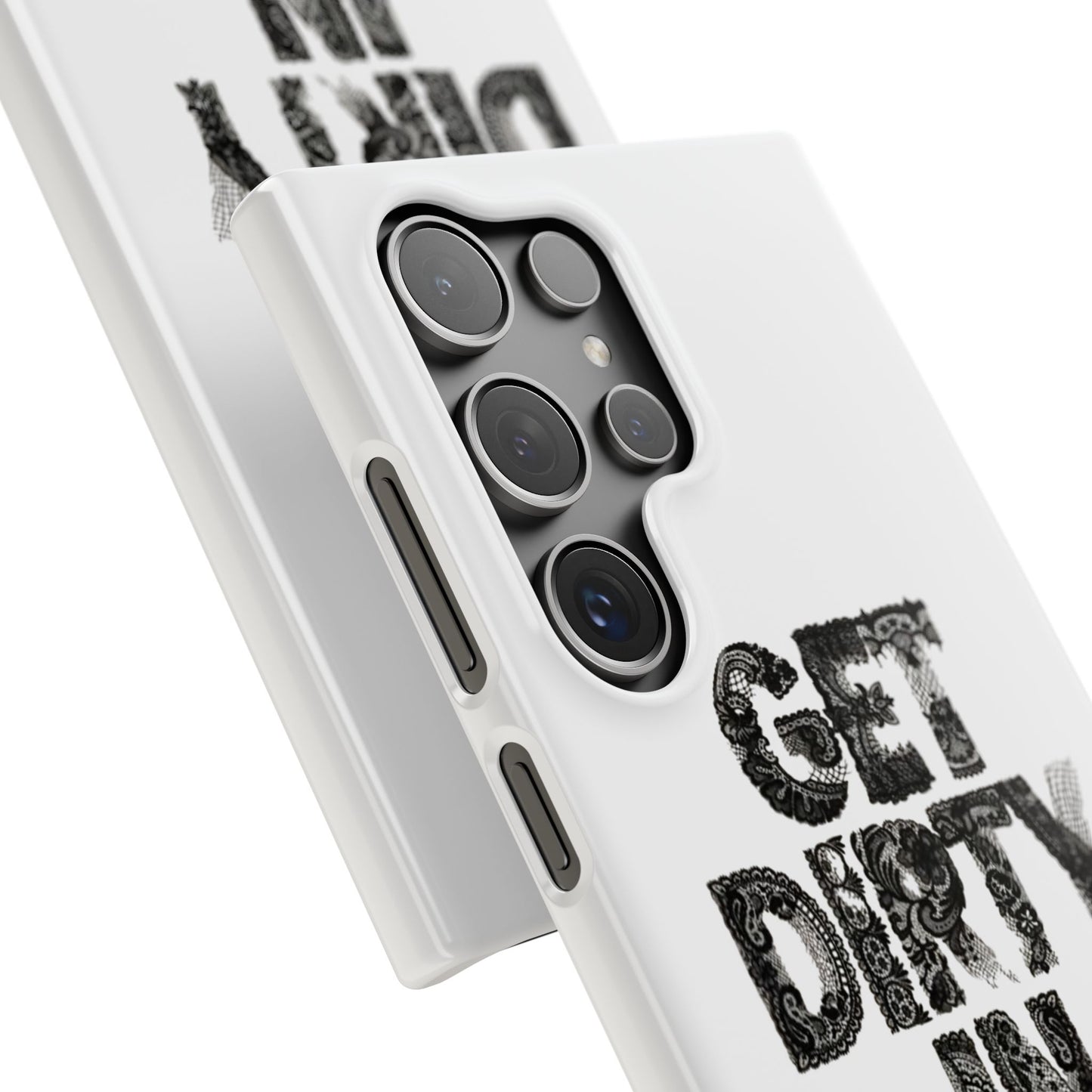 Get Dirty in Paris White Snap Case