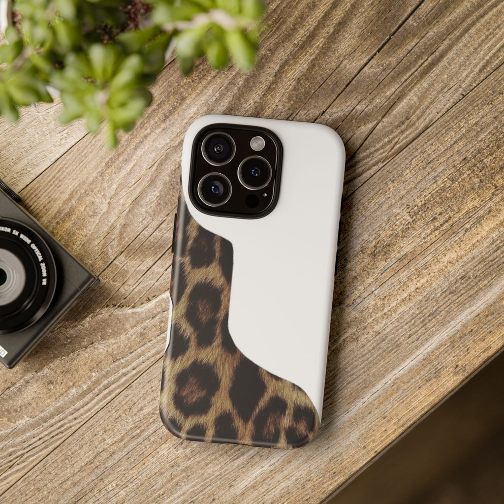 Half Cheetah Print Phone Case