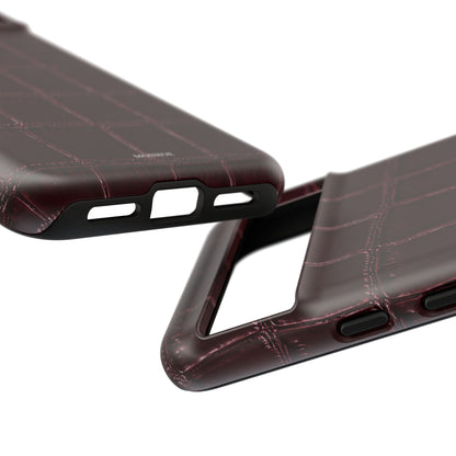 Burgundy Croc Tough Case