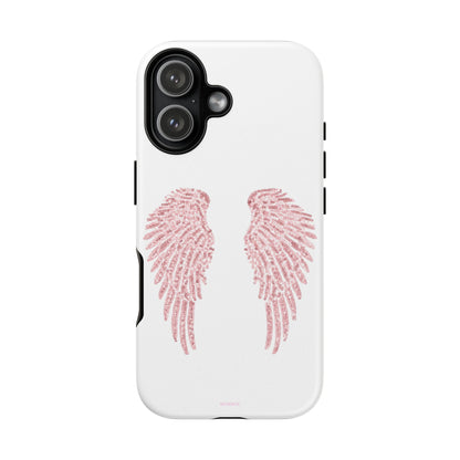White & Pink Wings Tough Case