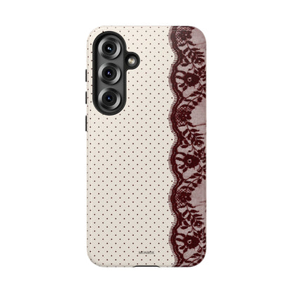 Burgundy Lace Edge Tough Case
