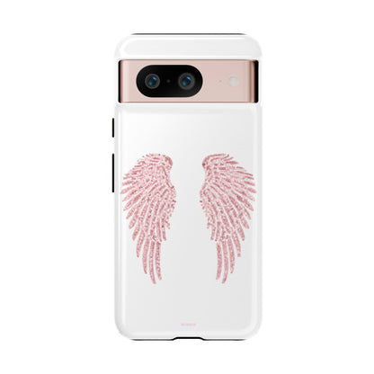 White & Pink Wings Tough Case