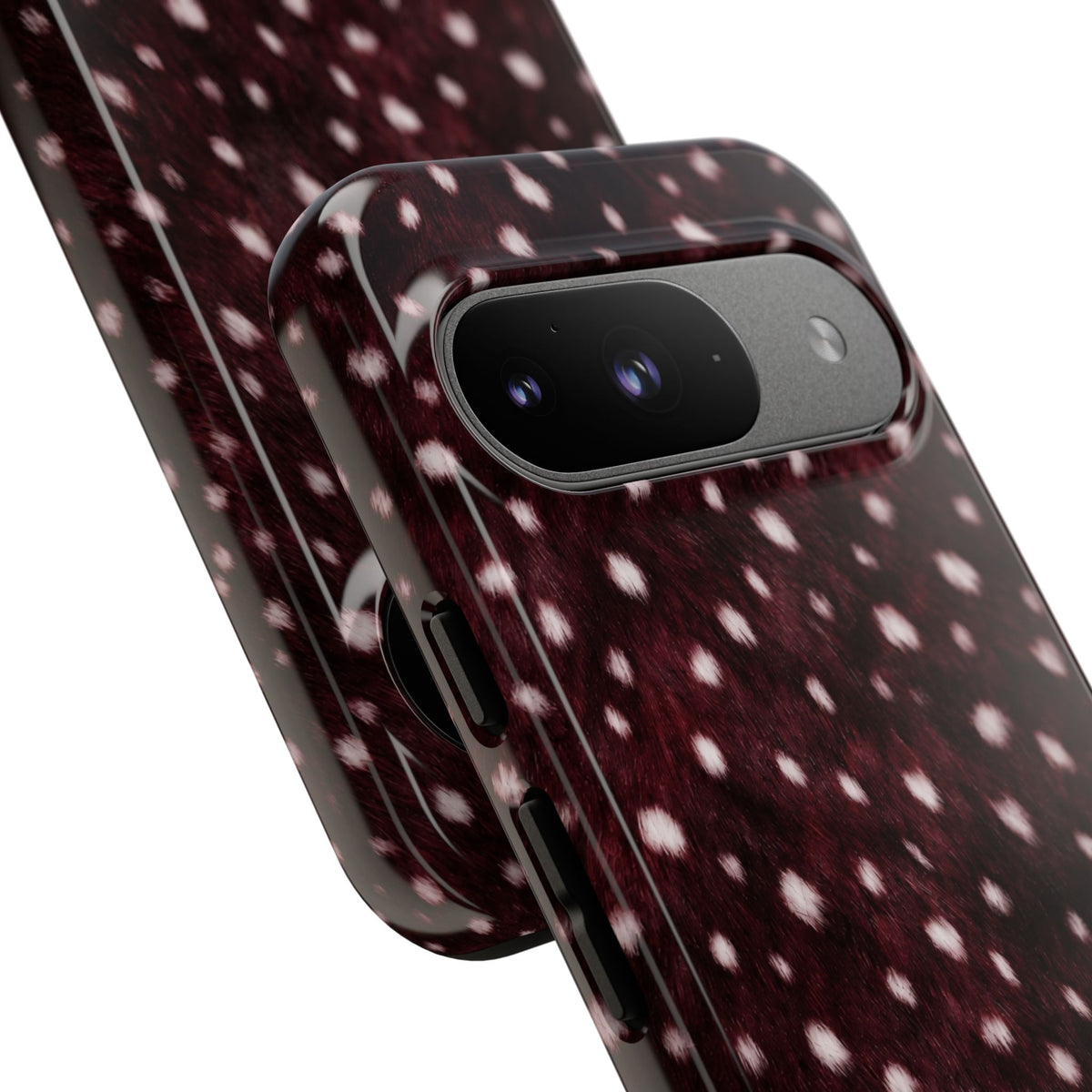 Burgundy Spotted Fur Tough Case