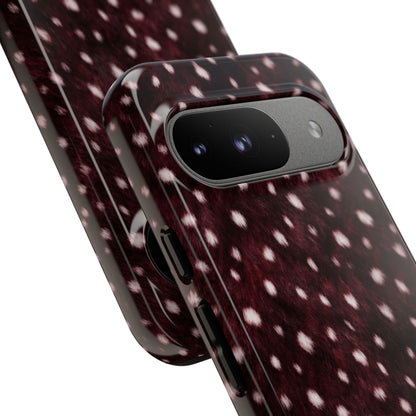 Burgundy Spotted Fur Tough Case