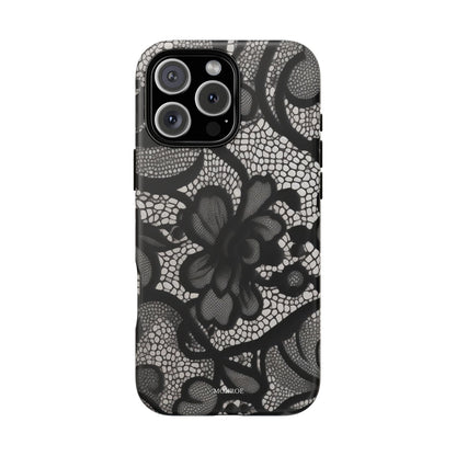Black Vintage Lace Tough Case