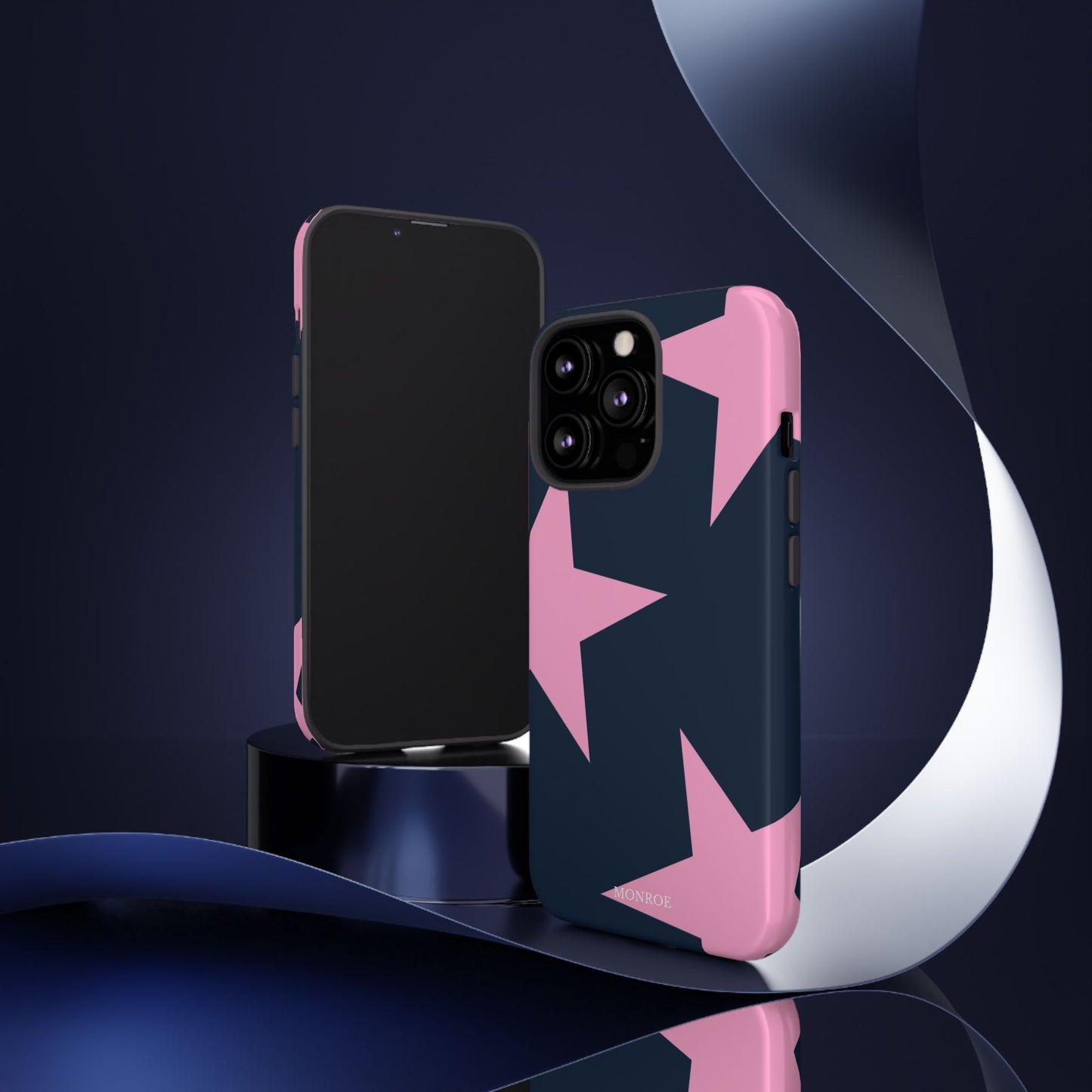 Navy & Pink Star Tough Cover