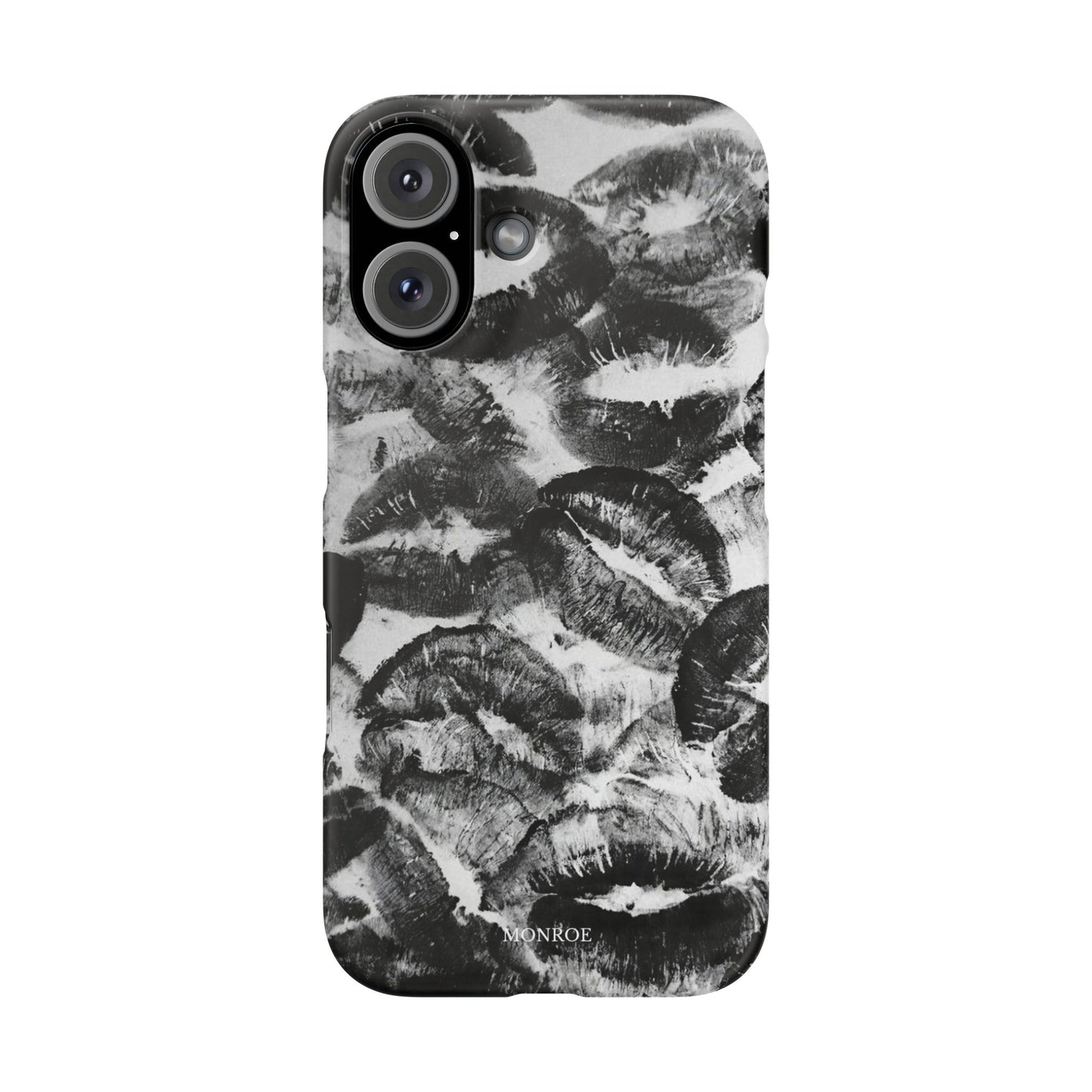 Black & White Kiss Print Case