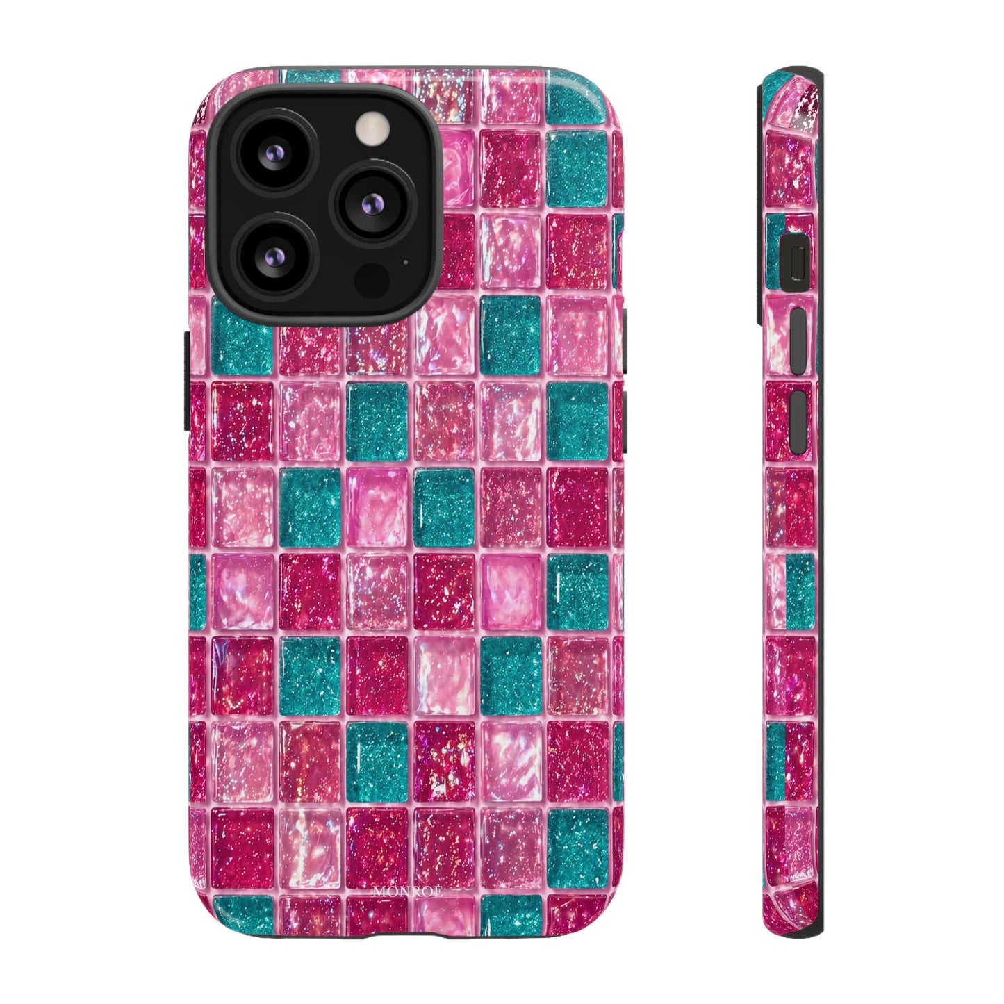 Pink Teal Mosaic Tough Case