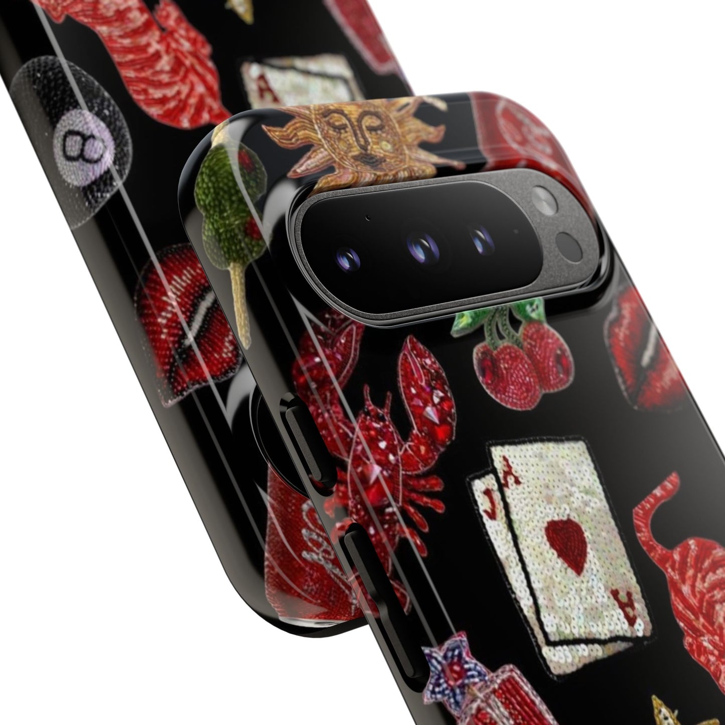 Retro Patch Motif Tough Case