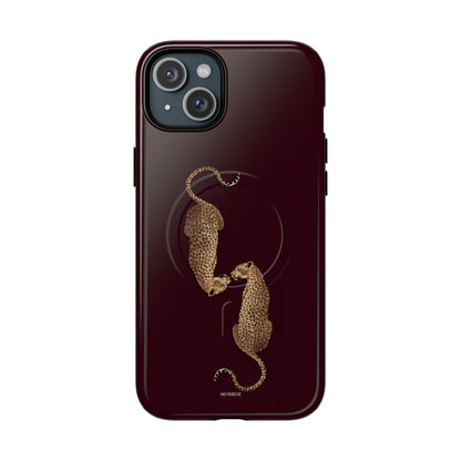 Burgundy Leopard Duo MagSafe Case