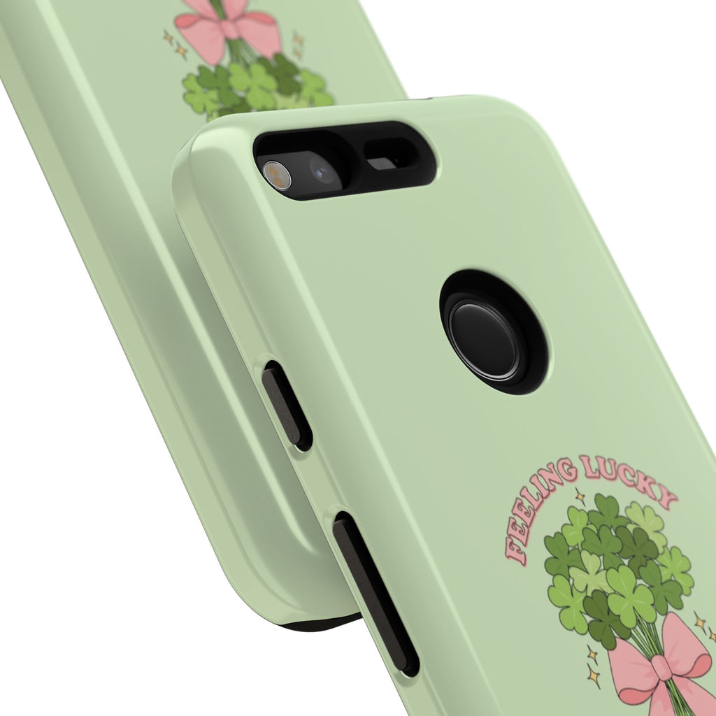 ‘Feeling Lucky' Clover Bouquet Tough Phone Case