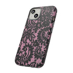 Pink Lace Pattern Tough Phone Case
