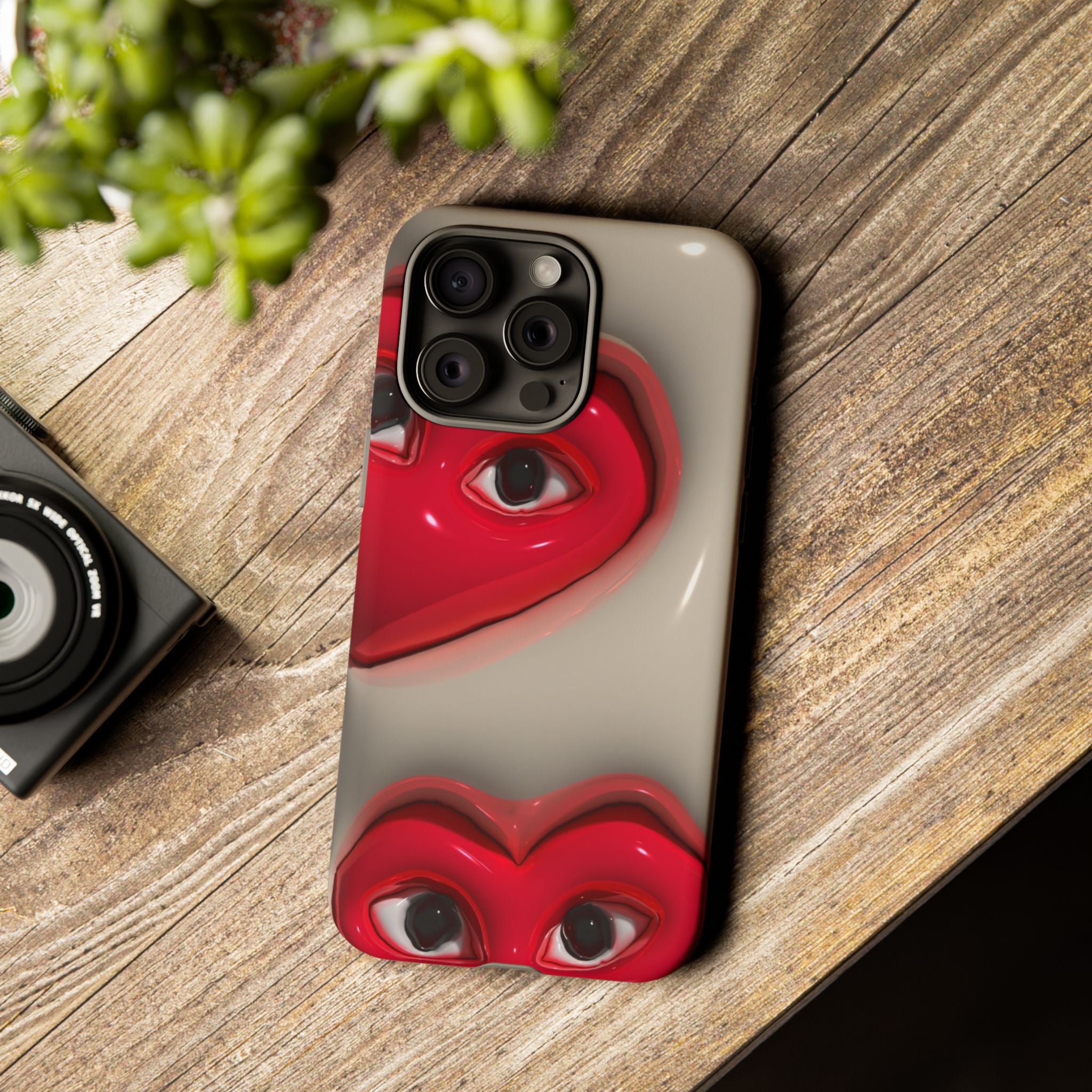 3D Hearts Phone Case