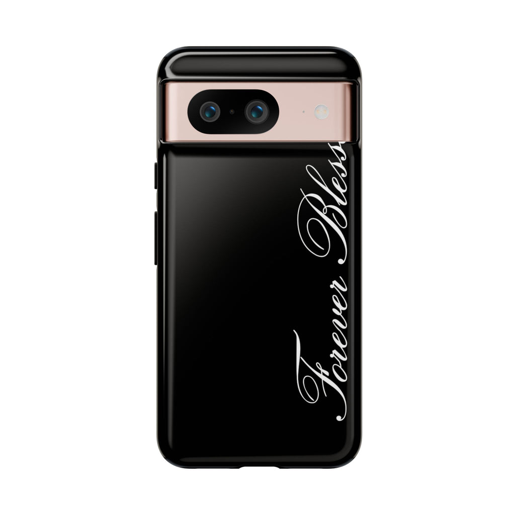 "Forever Blessed" Black Phone Cover