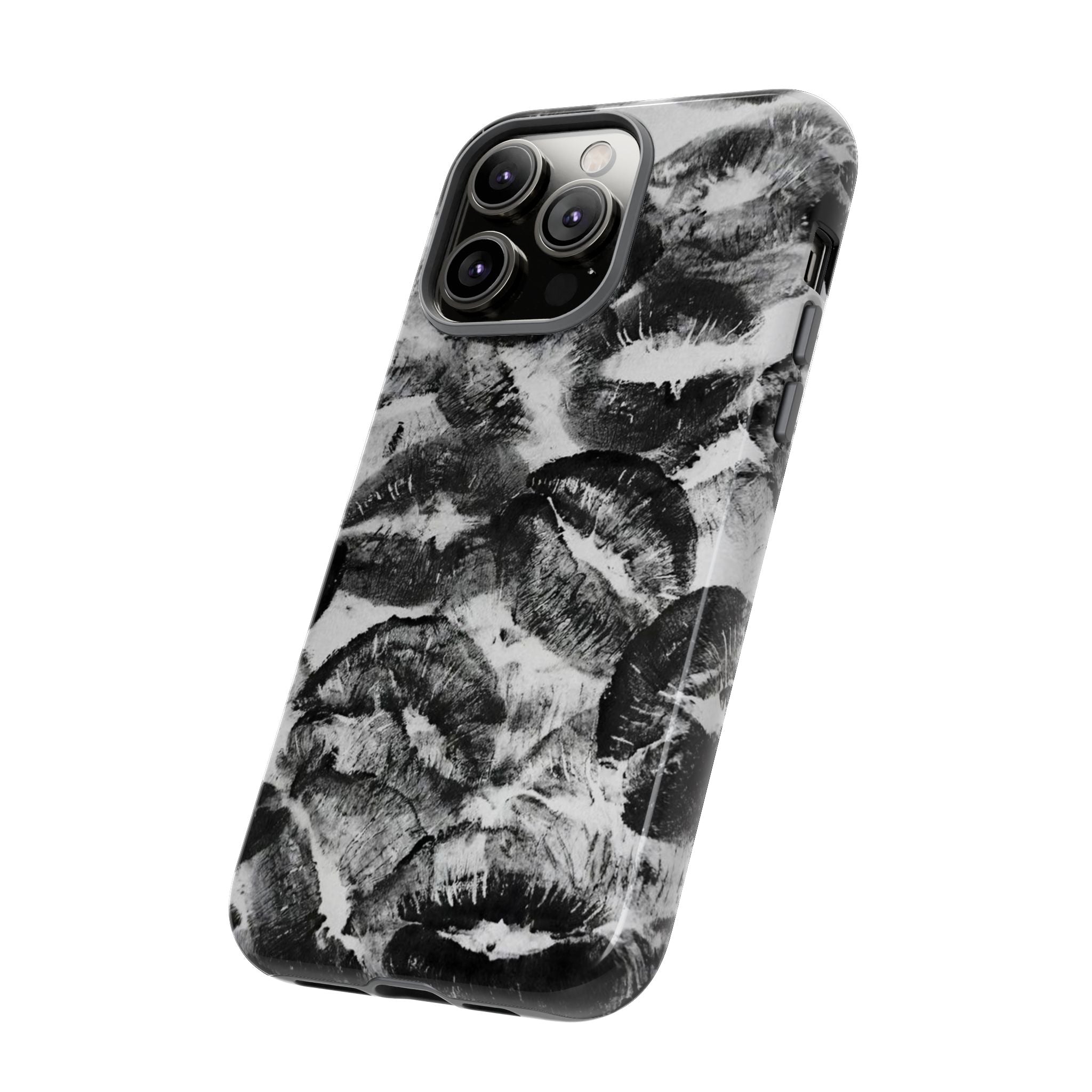 Black and Kiss Design Phone Case