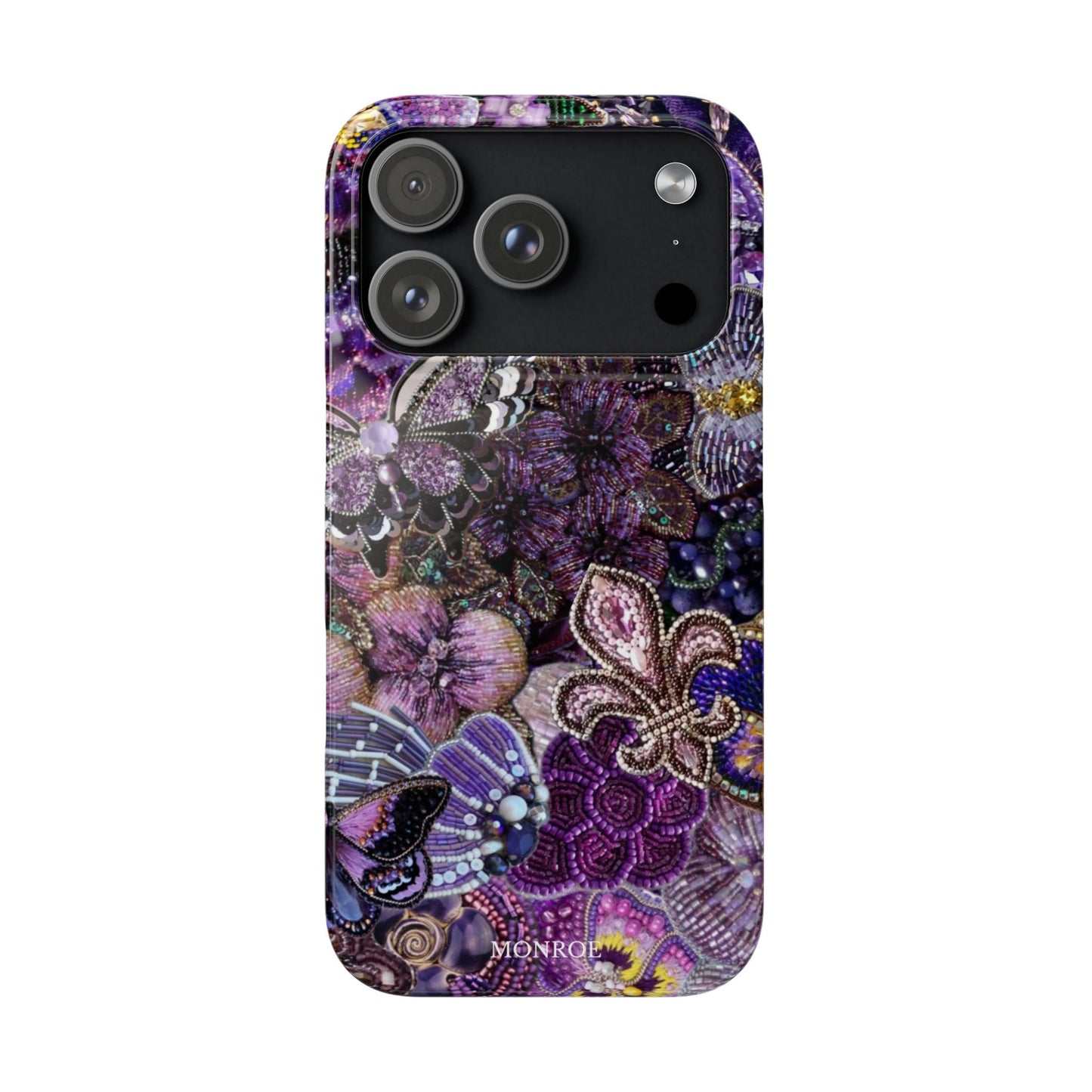 Purple Floral Butterfly Case