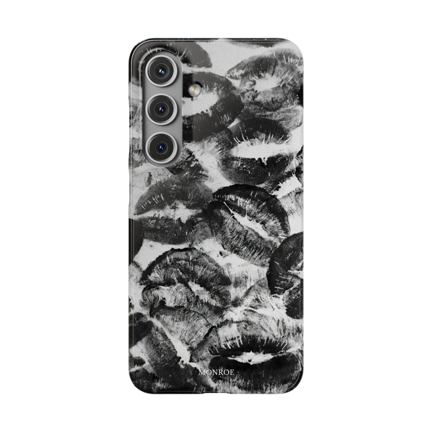 Black & White Kiss Print Case