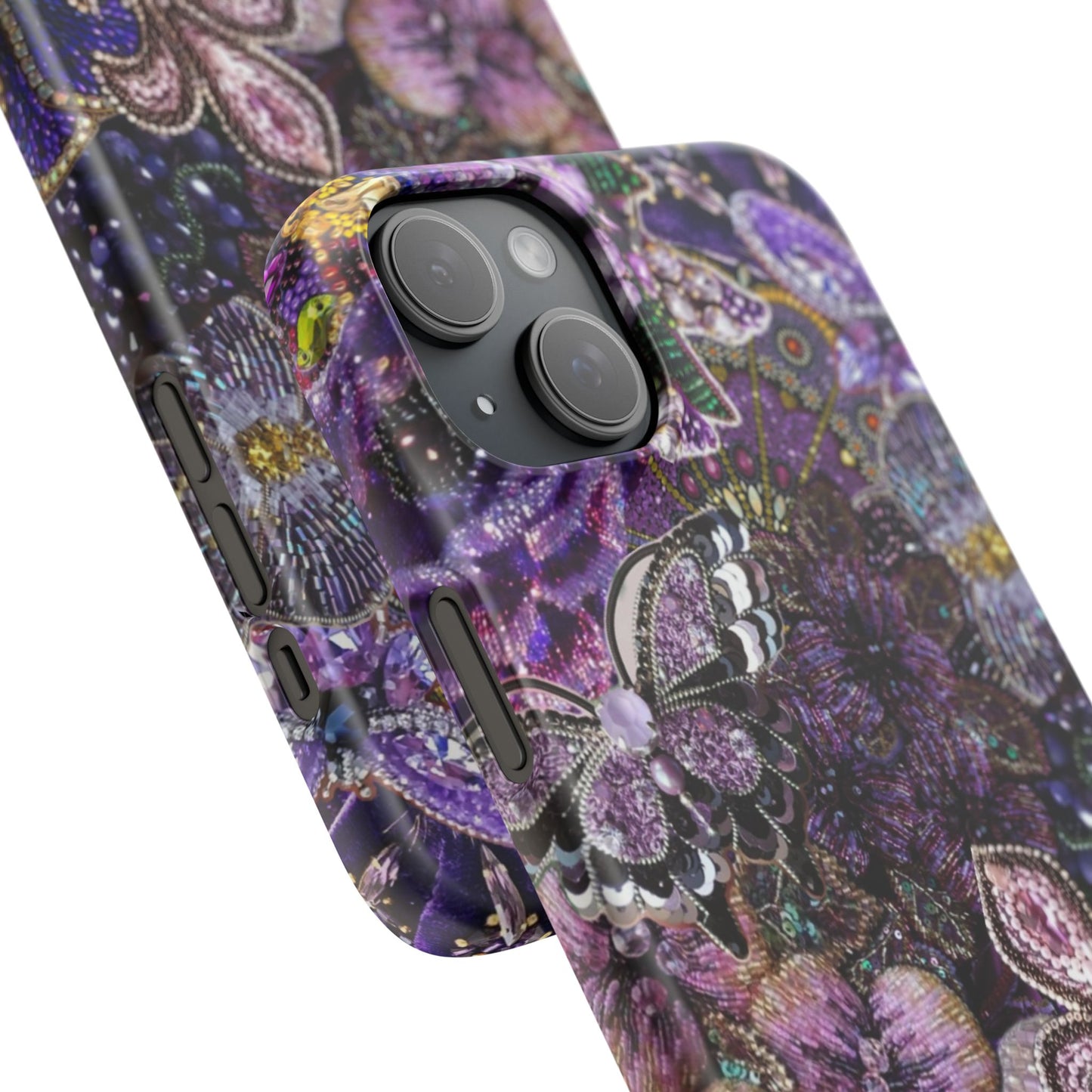 Purple Floral Butterfly Case