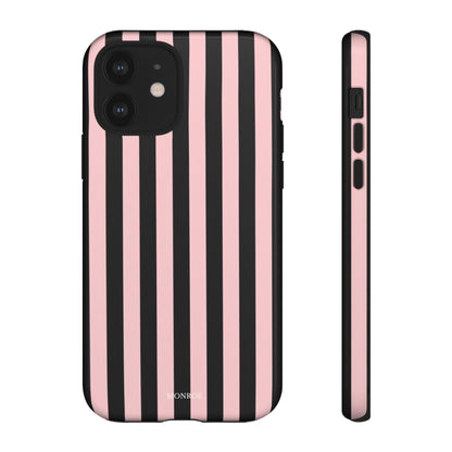 Striped Pink & Black Tough Case