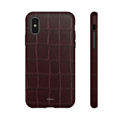 Burgundy Croc Tough Case