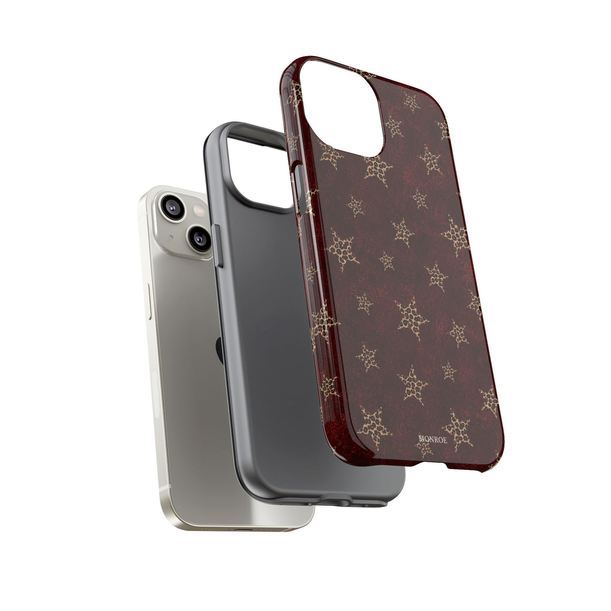 Burgundy Leopard Star Tough Case