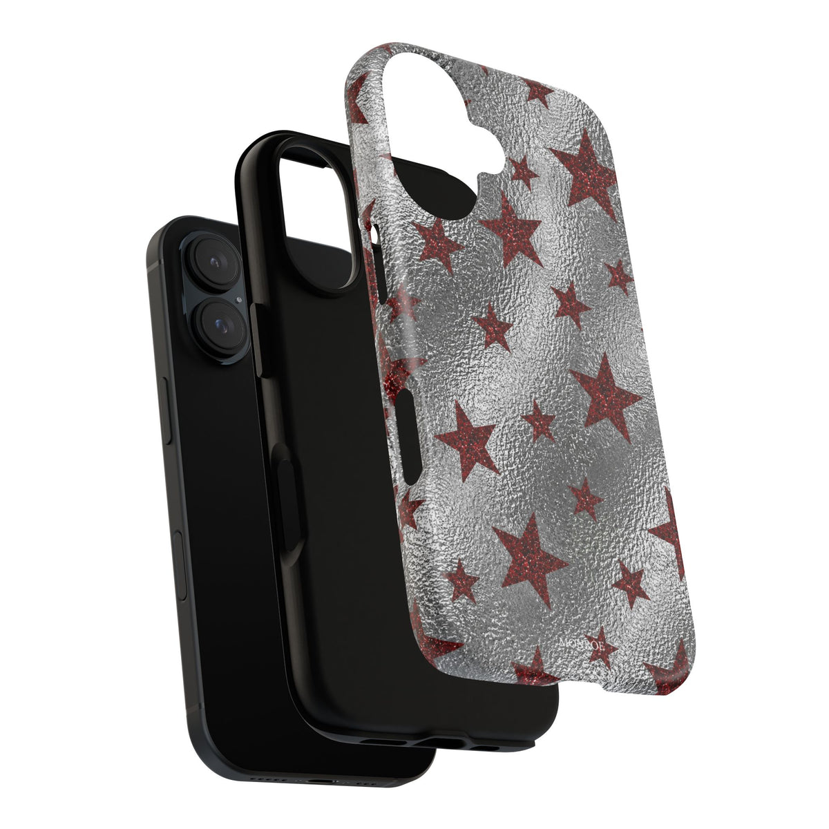 Silver Red Starry Tough Case