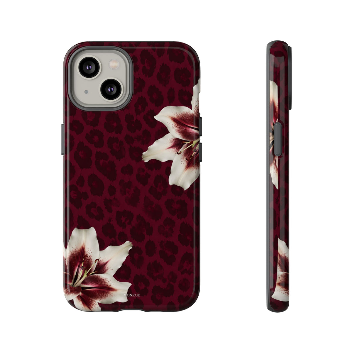Burgundy Lily Leopard Tough Case