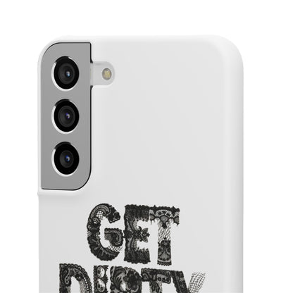 Get Dirty in Paris White Snap Case