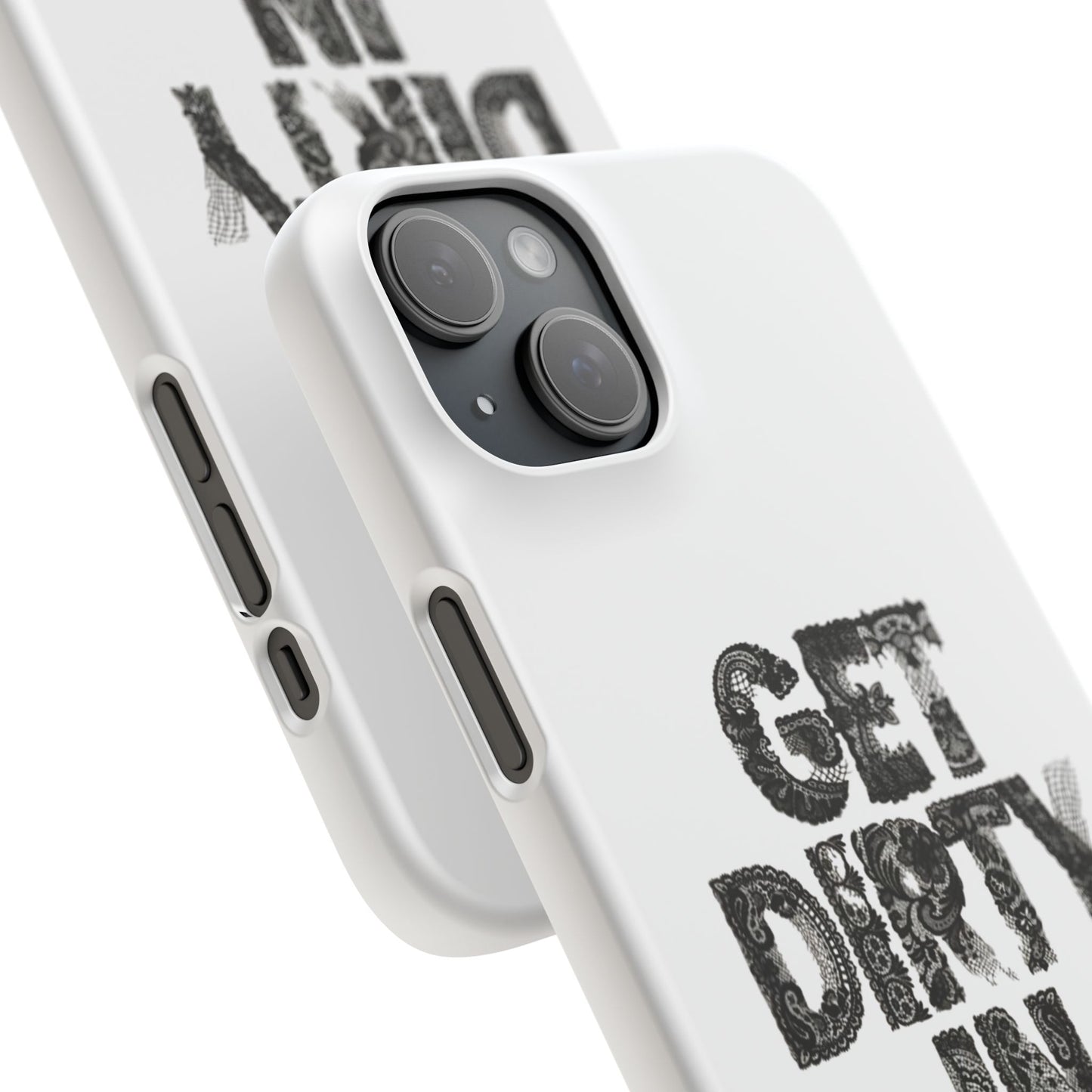Get Dirty in Paris White Snap Case