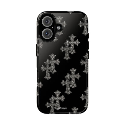 Black Crystal Cross Tough Case