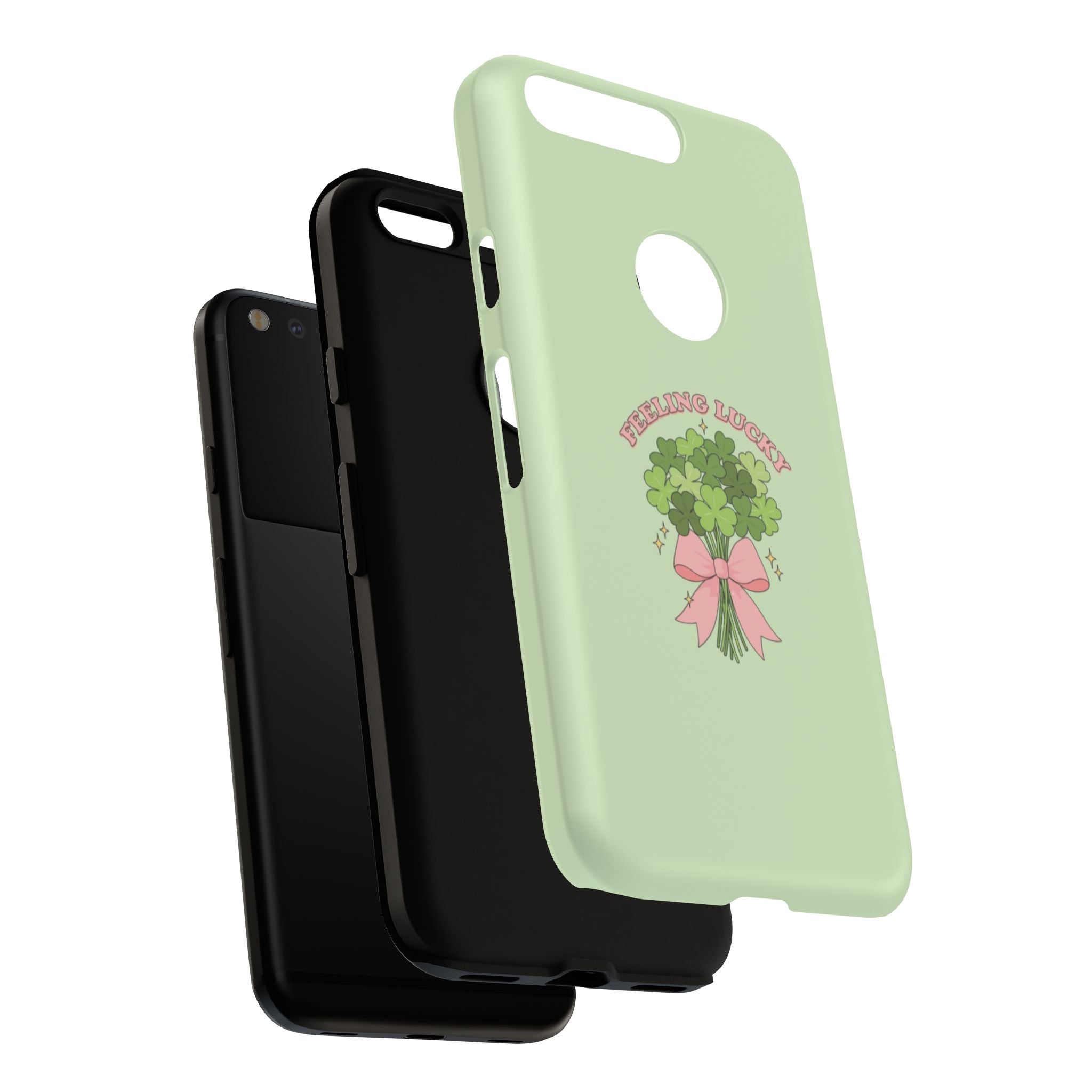 ‘Feeling Lucky' Clover Bouquet Tough Phone Case
